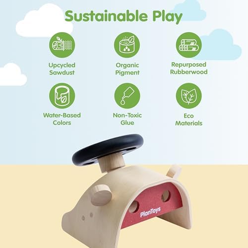 PlanToys® Wooden Driving Console Montessori Kids Pretend Play Dashboard Toy - Image 3