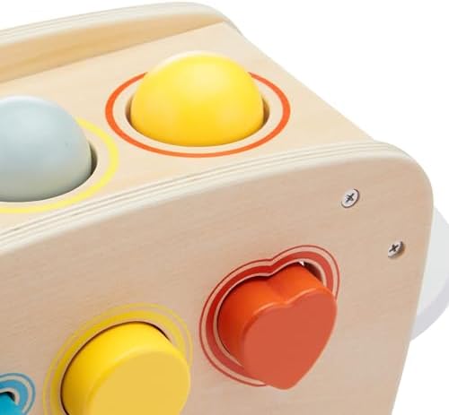 Amazon Basics Musical Pounding Bench With Xylophone and Shape Sorter Educational Toy for Toddlers, Developmental Learning Toy, Age 18M+, Boy Girl Baby, 11.6 x 5.2 x 6.3 inches, Multicolor - Image 5