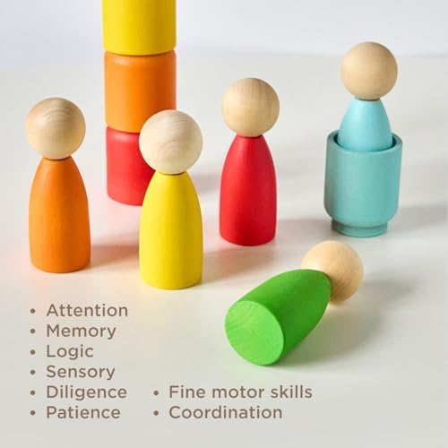 Ulanik Peg Dolls in Cups Montessori Toys for 1 Year Old - Image 2