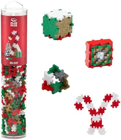 PLUS PLUS 240 Piece Holiday Mix - Mini Waffle Blocks, Classroom Must Haves by Plus-Plus
