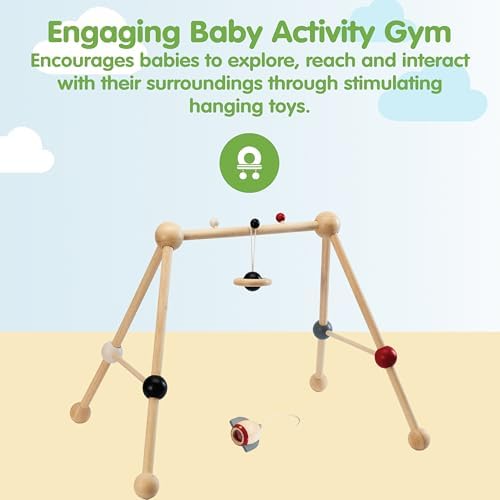 PlanToys® Wooden Baby Play Gym Sensory Tummy Time Montessori Kids Activity - Image 2