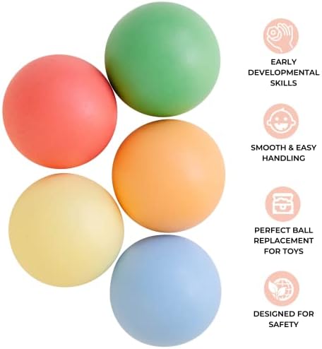 Rainbow Ball Set for Montessori Ball Tracker - Multicolored Replacement Set - Color Object Permanence Balls - Wood Toys for 3 Year Old - Educational Toy for Baby and Toddler - Image 5