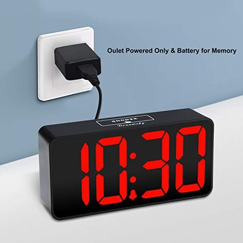 DreamSky Small Digital Alarm Clock for Bedroom with Large Big Numbers - Image 2