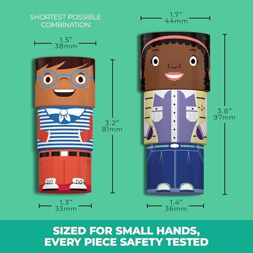 48-Piece Magnetic Wooden Figures with Activity Cards - Image 2