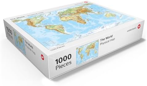 MyPuzzle Physical World Map Global Geography - Premium 1000 Piece Jigsaw Puzzle for Adults - Image 3