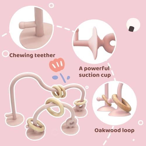 Baby High Chair Toy Teething Chew,Suction Cup Toys,BPA-Free Infant Teether - Image 4