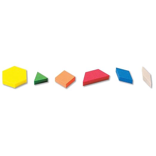 hand2mind Foam Pattern Blocks Set, Geometric Manipulatives and Sorting Shapes for Preschool and Kindergarten, Set of 250 - Image 3