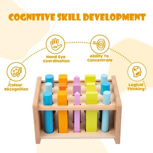 Adena Montessori 15-Piece Shape Sorting Sticks Toy, 1-3y - Image 3