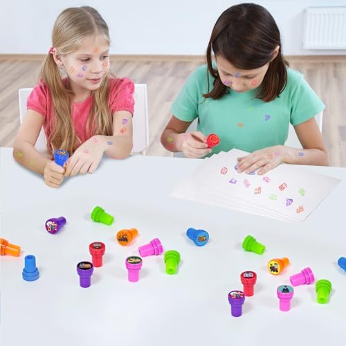 Cinrobiye 24 Pcs Train Stampers Party Favor Set, Cute Railway Train Stamps for Kids Birthday Party, Classroom Rewards, Carnival Prizes, Goody Bag Fillers, Transportation Themed Party Supplies - Image 4