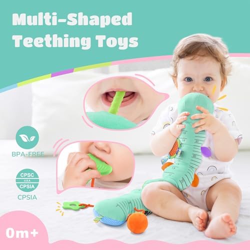 AWOTOY Baby Sensory Toys Music Caterpillar Plush Infant Toys 0 6 12 Months - Image 4