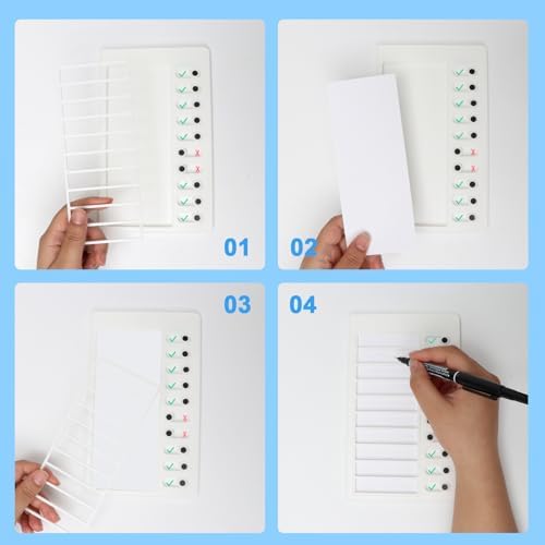 Chore Chart for Multiple Kids, 2 pcs Blank to Do List Boards Chore Checklist Boards for Kids with 4 Color Stickers Stick-on Chore Chart Daily Checklist - Image 4