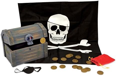 Melissa & Doug Wooden Pirate Chest Pretend Play Set by Unknown