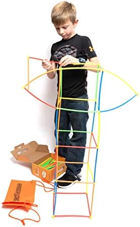 RAINBOW TOYFROG Straw Constructor Toys Stem Building Toys - 300 Pcs Connectors Toy Building Sets Kids Toys for Boys & Girls - Straw Building Set Engineering Kit - Autism Toy STEM Games - Image 4