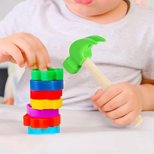 Fowecelt Wooden Hammer Toys Simulation Hammers Maintenance Tools Educational Toys for Kids Birthday Party Games Supplies - Image 4