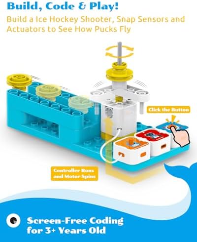 WhalesBot A3 12-in-1 STEM Blocks Coding Robot Kit for Kids, 61-Piece Educational Building Set with Interactive Storytelling, Ideal Toy Gift for Boys & Girls Ages 3-6 - Image 4