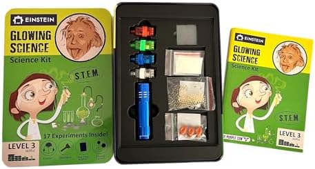 Einstein’s Glow in Dark Science Kit for Kids. STEM for Boys & Girls Aged 8 and Above. 18 Exciting Experiments Inside. Detailed Picture Guide Included. - Image 2