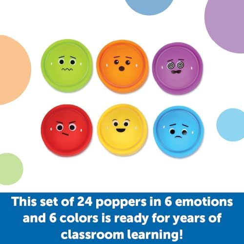 Learning Resources Rainbow Emotion Fidget Poppers Classroom Set, 24 Pieces, Ages 3+, Autism Sensory Toys, Social-Emotional Learning,Sensory Toys for Toddlers - Image 4
