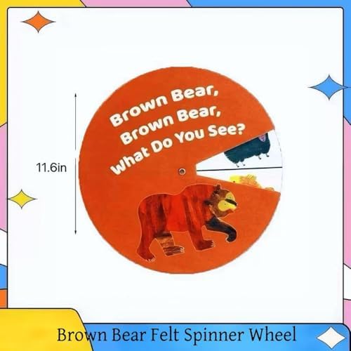 Brown Bear Felt Story Wheel Toy – Montessori Early Learning Toy for Kids – Interactive Felt Story Board for Preschool Education, Parent-Child Storytelling & Classroom Activities - Image 4