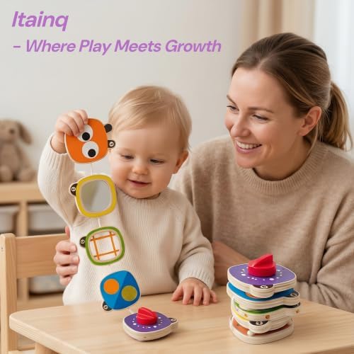 Montessori Busy Board for 1 Year Old, Toddler Travel Toys for Airplane, Car - Image 2