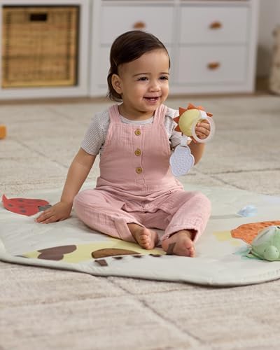 Skip Hop Baby Play Gym 3-in-1 Sensory Tummy Time Activity Mat with 17+ Skill-Building Developmental Activities, 14 Animals & Shapes, 5 Hanging Toys and Crocodile Mirror, Geometric Wonders, Age 0-2y - Image 4