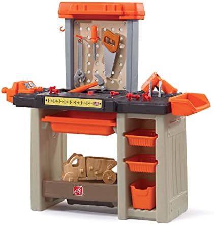 Step2 Handyman Kids Workbench, Indoor/Outdoor Tool Bench for Children, Interactive Play with Sounds, Made of Durable Plastic, Includes 35 Piece Toy Accessories, For Toddlers 3+ Years Old - Image 7