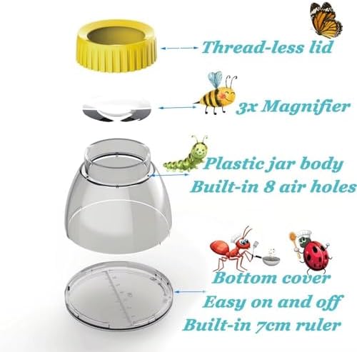 4Pack Bug Cather 5X Magnifyer Insect Jar Observation Bug Viewer Kit - Image 2