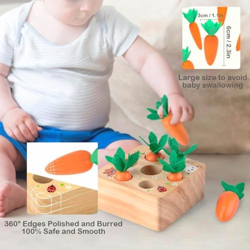 Ancaixin Montessori Toys for Babies 6-12 Months, Wooden Toys for 1 Year Old - Image 2