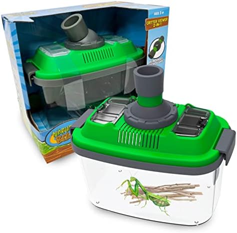 Nature Bound 2-in-1 Habitat with Microscope for Insects and Other Critters, Includes Lid and Removable Portable Microscope by NatureBoundToys