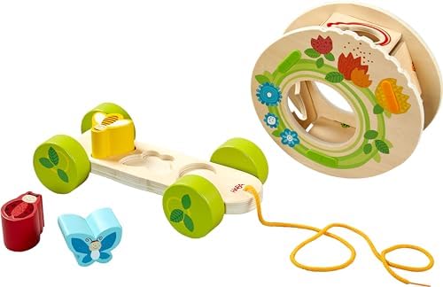 HABA Flower Meadow Pull Wooden Toy Pull Along Toy for Children from 1 Year - Image 5