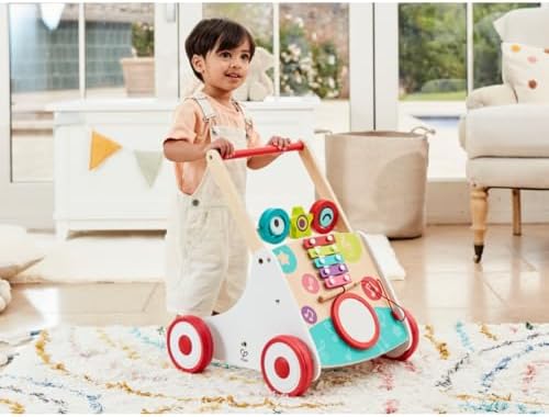 Hape Wooden Push and Pull Music Learning Walker| Multiple Activities Center for Toddlers Ages 10 Months and Up - Image 4