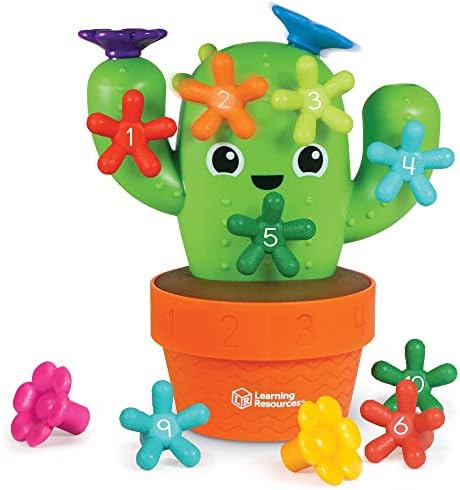 Learning Resources Carlos the Pop & Count Cactus - 16 Pieces, Age 18+ Months, Toddler Montessori Toys, Stacking Shape, Sorting And Matching Skill Activities, Educational Games by LearningResources