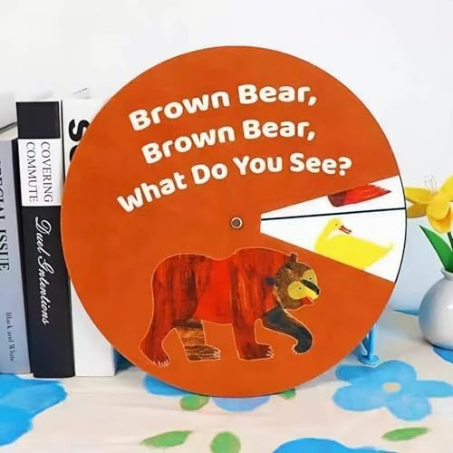 Brown Bear Felt Story Wheel Toy – Montessori Early Learning Toy for Kids – Interactive Felt Story Board for Preschool Education, Parent-Child Storytelling & Classroom Activities - Image 2