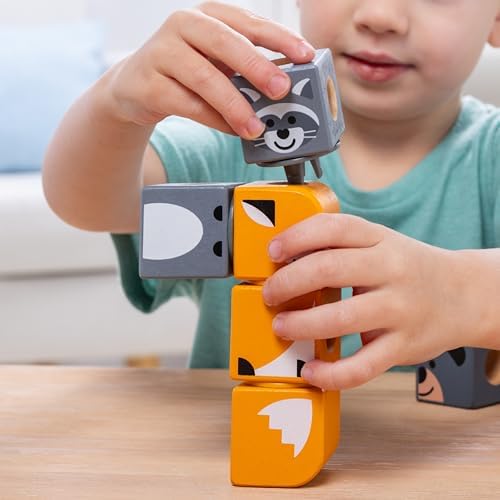 Melissa & Doug Blockables™ Farm and Woodland 2-Pack Bundle Connectable Wooden Building Blocks Preschool Play Set Toy - Image 5
