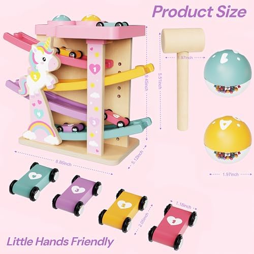Montessori Toddler Toys for 1-2 Year Old Girls, First Birthday Gifts, Pink - Image 6