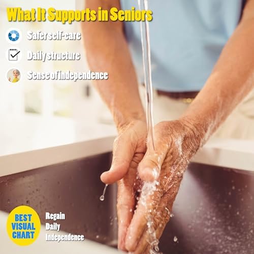 Washing Hands Chart Step by Step Laminated 9x12 Inch for Children Self Care Visual Chart Ideal for Special Needs and Autism (Washing Hands Chart - English) - Image 5