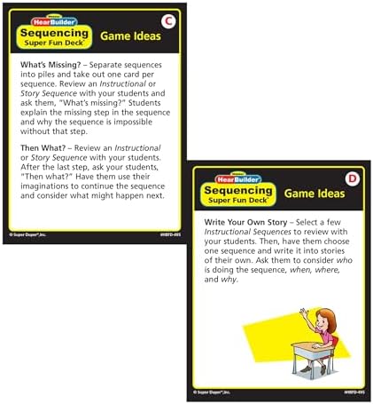 Super Duper Publications | HearBuilder Sequencing Flash Card Fun Deck | Educational Learning Resource for Children - Image 4