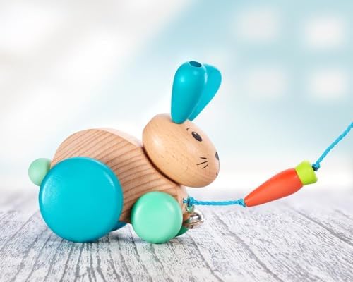 Selecta 62100 Henny Hoppel Pull-Along Wooden Rabbit 13 cm - Image 6
