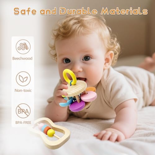 Organic Colorful Boys and Girls Rattles Set - Image 2