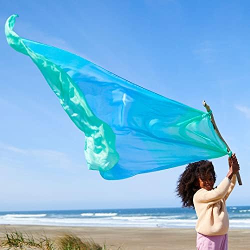 Sarah's Silks Giant Playsilk | 100% Silk Toy for Toddlers | Bright Colored Large Scarves for Fort Building and Pretend Play - Sea - Image 4