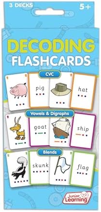 Junior Learning Decoding Flashcards - 162 Phonics Cards for Kids Ages 5+ - Image 6