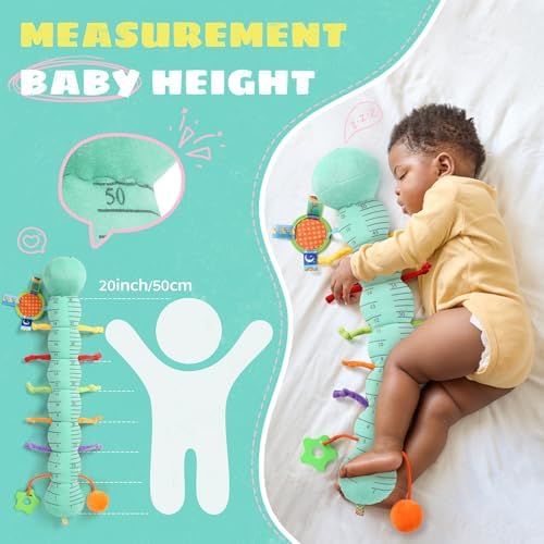 AWOTOY Baby Toys Sensory Music Caterpillar Stuffed Animals Infant Toys,Blue - Image 5