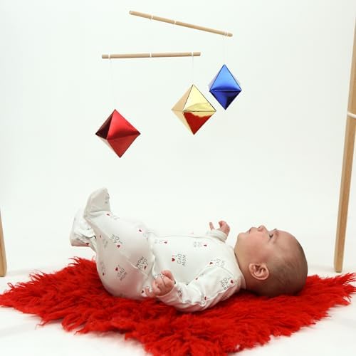 Montessori Baby Mobile Set – 6-Piece Handmade Visual Stimulating Mobiles (Munari, Gobbi, Octahedron, Dancer, Rainbow & Butterfly) for Newborn Nursery Décor - Image 3