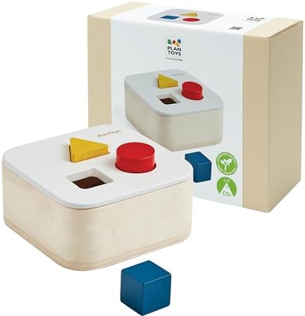 PlanToys® Shape & Sort It Out Bin Wooden Montessori Kids Sorting Match Toy by PlanToys