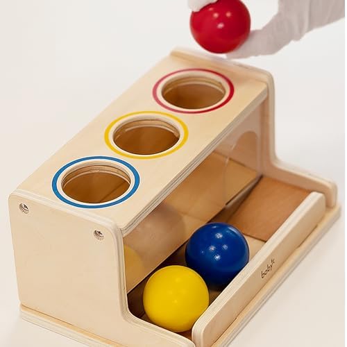 Dailyfunn Montessori Toys Object Permanence Box, Ball Tracker Drop Push Toy for Boy Girl Baby Toddler Kid Preschooler 1-3 Years Old - Image 5