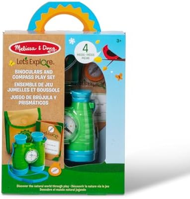 Melissa & Doug Let's Explore Binoculars & Compass Toy Play Set | Camping Play Sets for Children | Kids Binoculars | Gifts Boys & Girls Ages 3+ - Image 3