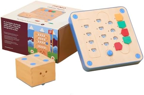 Primo Cubetto Coding Robot for Kids, Screen-Free Wooden Programming Toy Set by Unknown