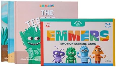 Emotional Learning Game & Books Bundle – Emotion Seekers Board Game + 3 Hardcover Children Books to Teach Social Skills, Emotion Regulation & Empathy – Educational Gift – Ages 4+ by EMMERS