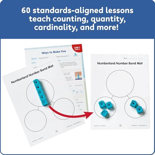 hand2mind Number Routines with Numberblocks Class Set, Preschool Learning Activities, Math Manipulatives Kindergarten, Counting Blocks, Linking Cubes, Kids Educational Toys - Image 5