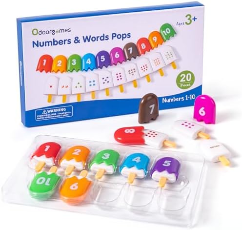 Mini Number Pops 1-10 – Magnetic Pattern Blocks 10 Shapes– Alphabet Learning Toys, Preschool Educational Toys for Classroom - Fun and Engaging Matching Game - Image 2