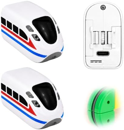 Electric Train Set Replacement Cars USB Rechargeable Add-On Train Cars for Use with Tracks Only(2Pcs) by Unknown